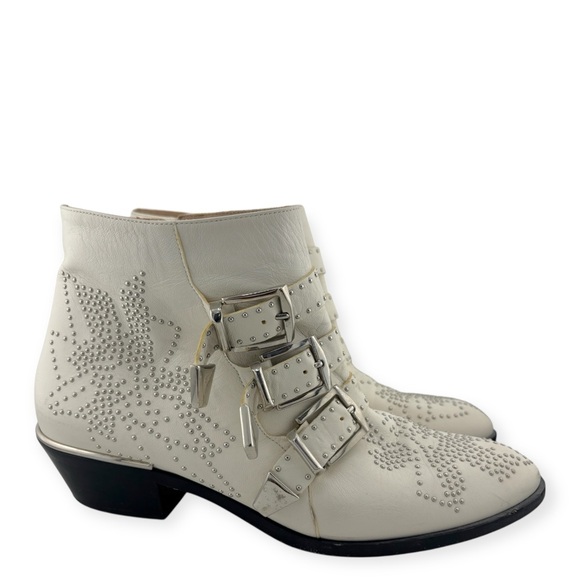 Chloe Shoes - Chloe Susanna Leather Studded Ankle Boots